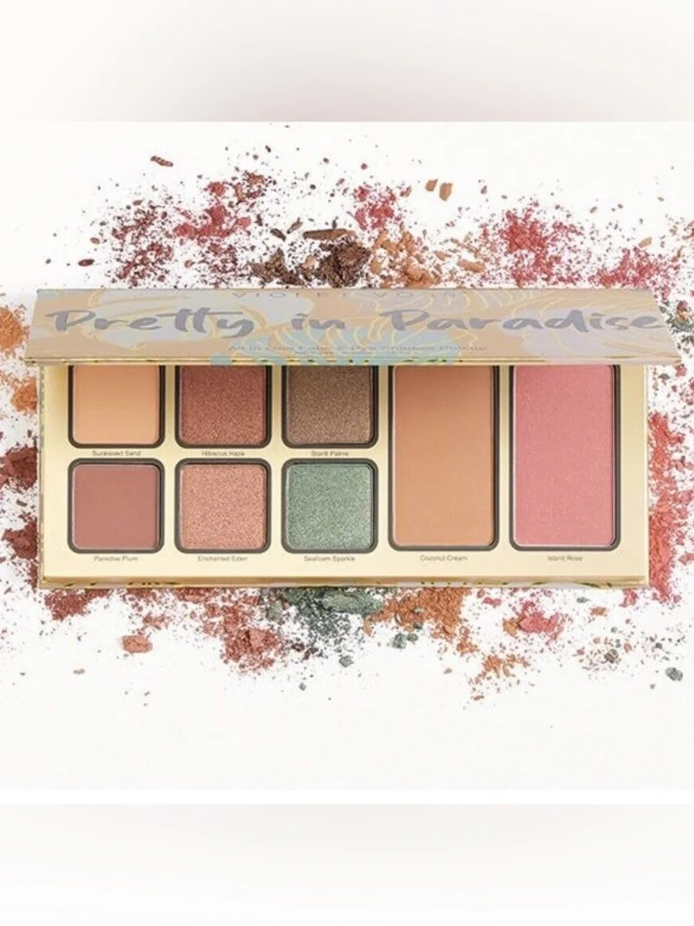 Violet Voss Pretty In Paradise Face & Eyeshadow Palette- warm, tropical, vibrant